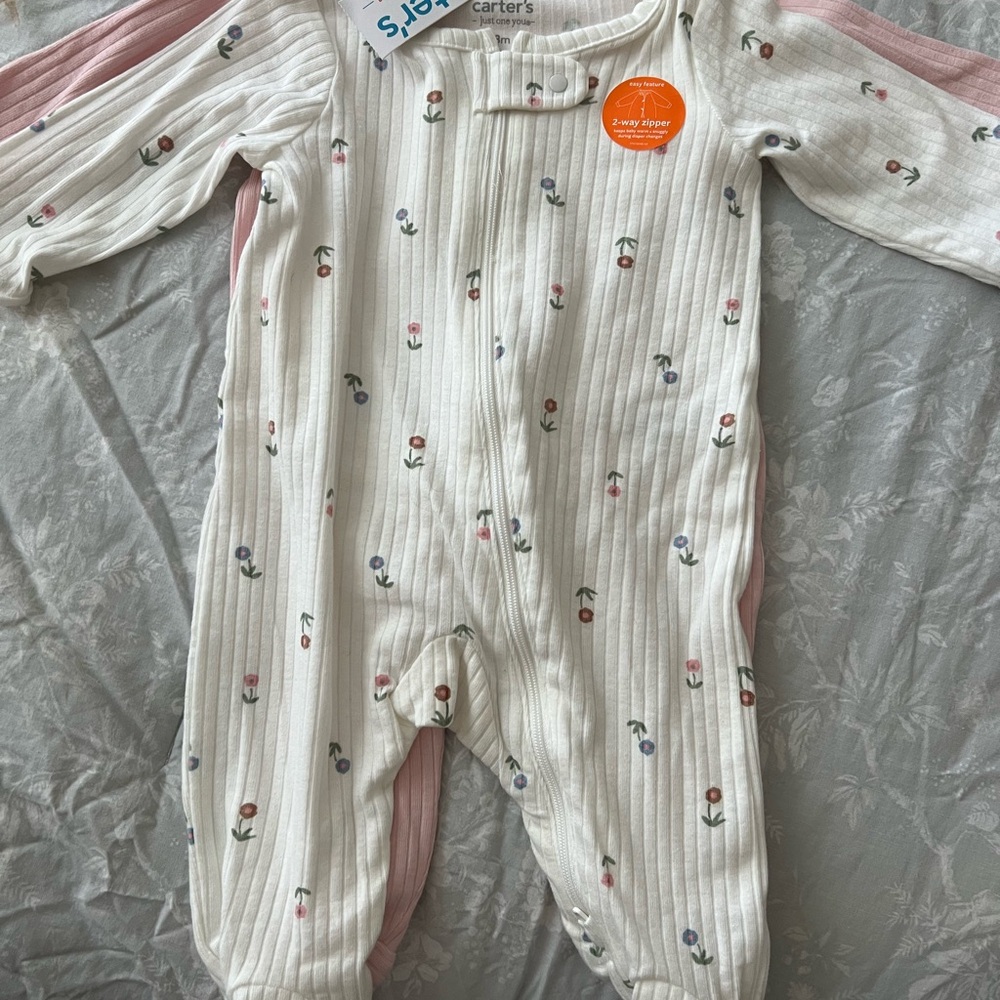 Carter's White Floral Kids Two Piece